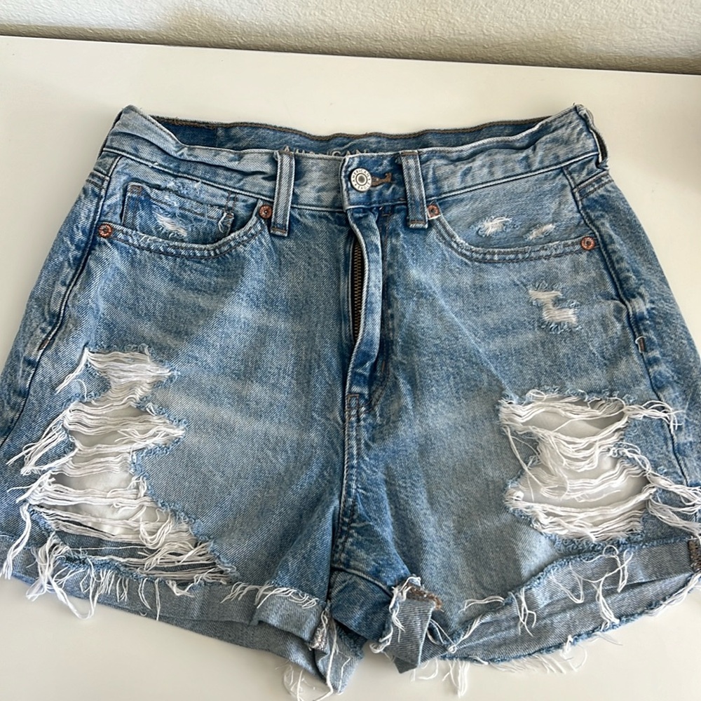 American eagle high waisted jean shorts